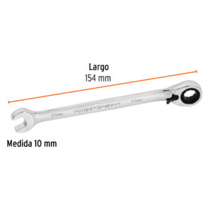 Llave combinada matraca reversible 10mmx154 mm largo, EXPERT - Imagen 4
