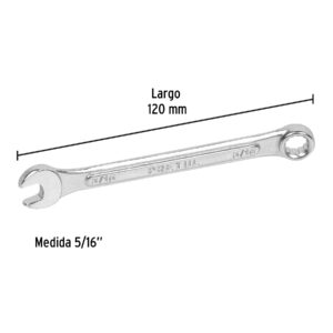 Llave combinada 5/16' x 120 mm de largo, PRETUL - Imagen 4