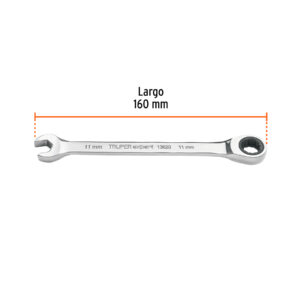 Llave combinada con matraca 11mm x 160 mm largo, EXPERT - Imagen 4