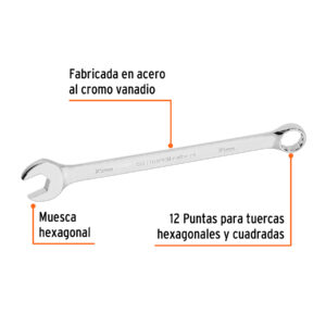 Llave combinada extralarga 25 mm x 355 mm de largo, EXPERT - Imagen 3
