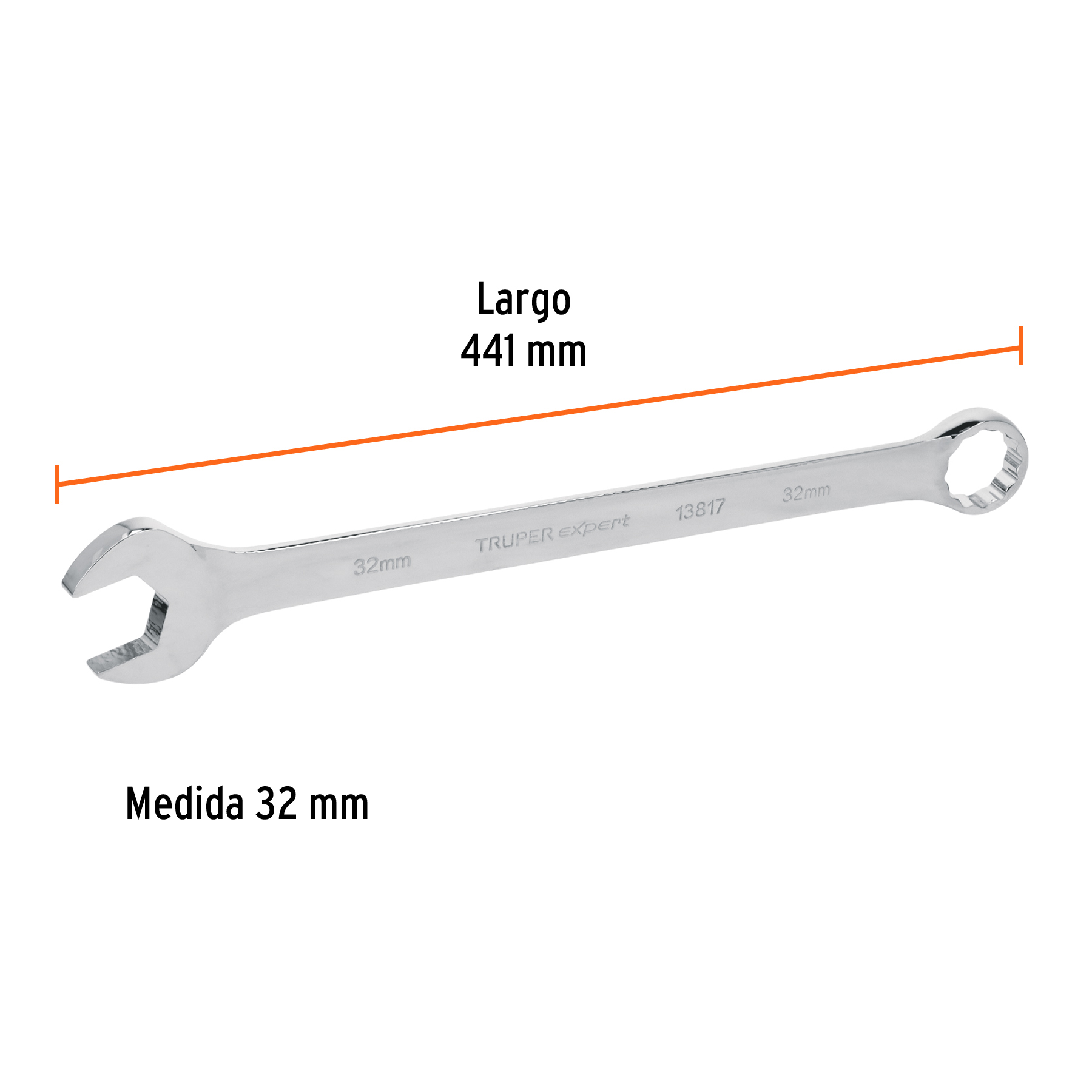 Llave combinada extralarga 32 mm x 441 mm de largo, EXPERT - Imagen 4