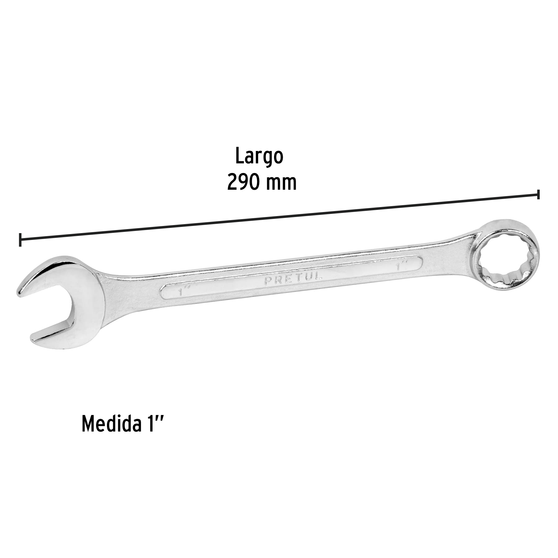 Llave combinada 1' x 290 mm de largo, PRETUL - Imagen 4