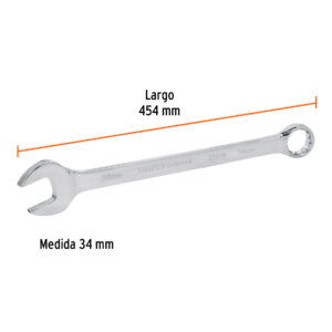 Llave combinada extralarga 34 mm x 454 mm de largo, EXPERT - Imagen 4