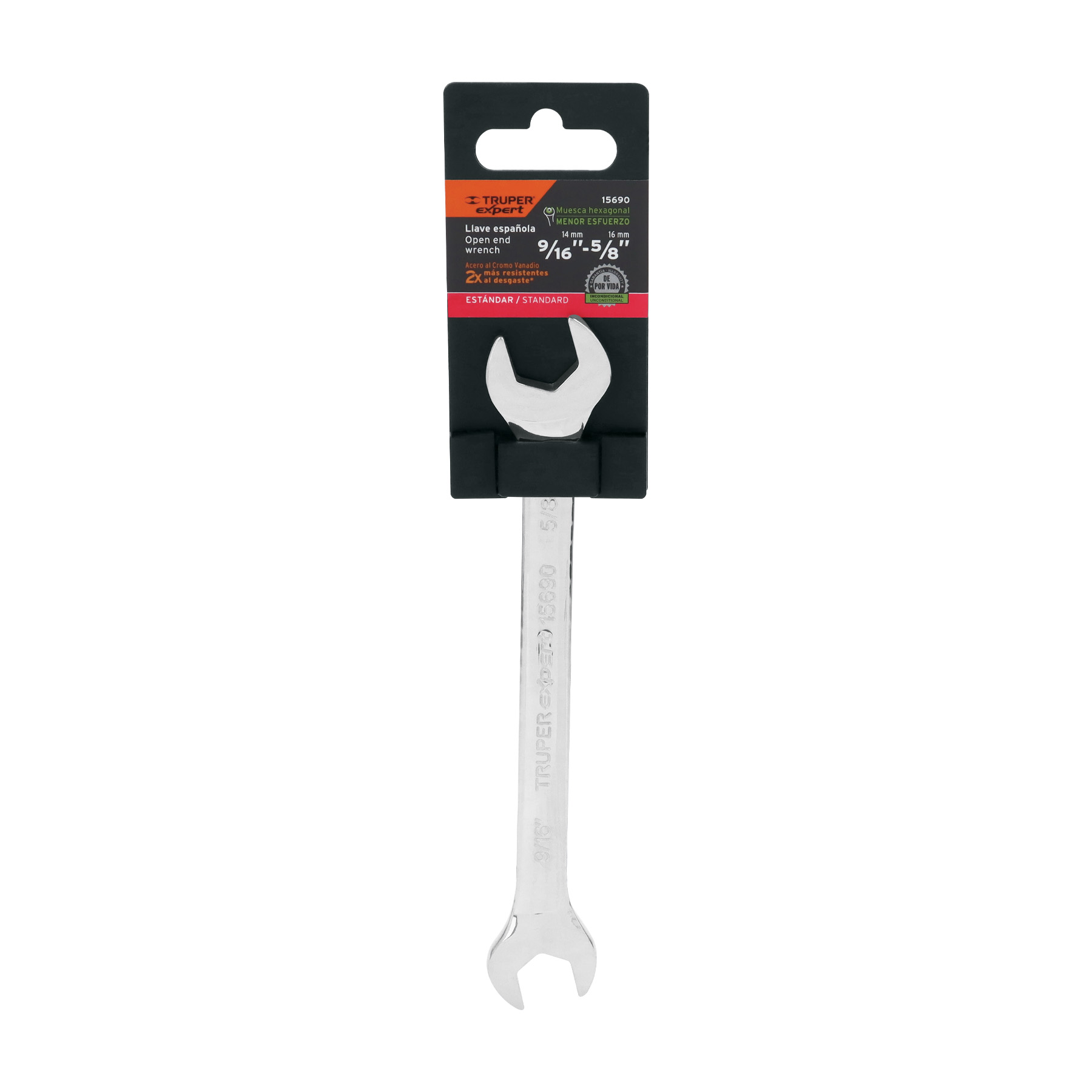 Llave española, 9/16 x 5/8' x 189 mm de largo, TRUPER EXPERT - Imagen 5