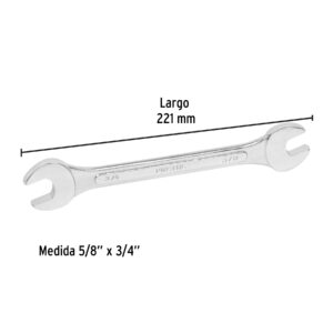 Llave española, 5/8 x 3/4' x 221 mm de largo, PRETUL - Imagen 4