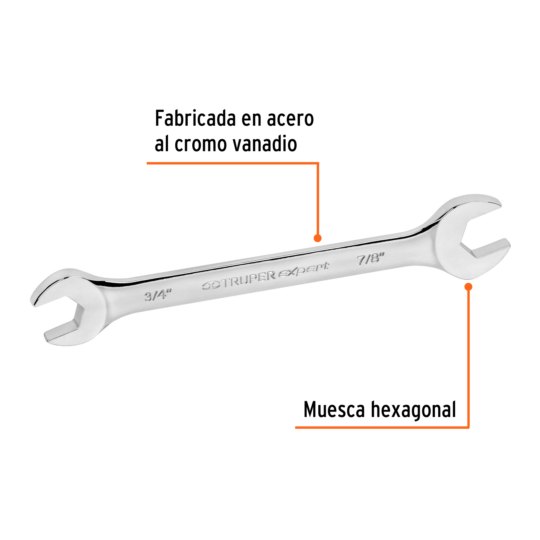 Llave española, 3/4 x 7/8' x 242 mm de largo, TRUPER EXPERT - Imagen 3