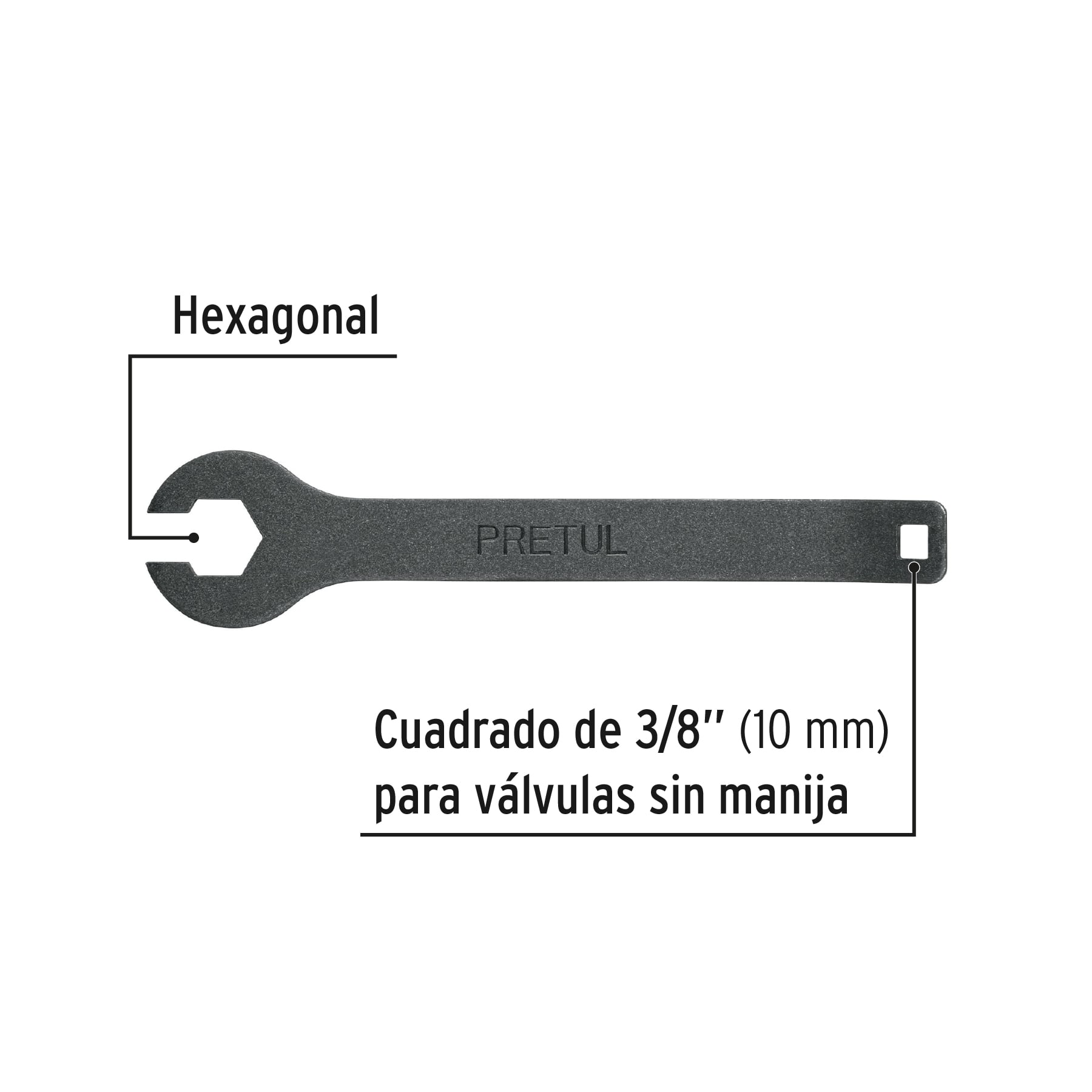 Llave para tanque de gas, PRETUL - Imagen 3