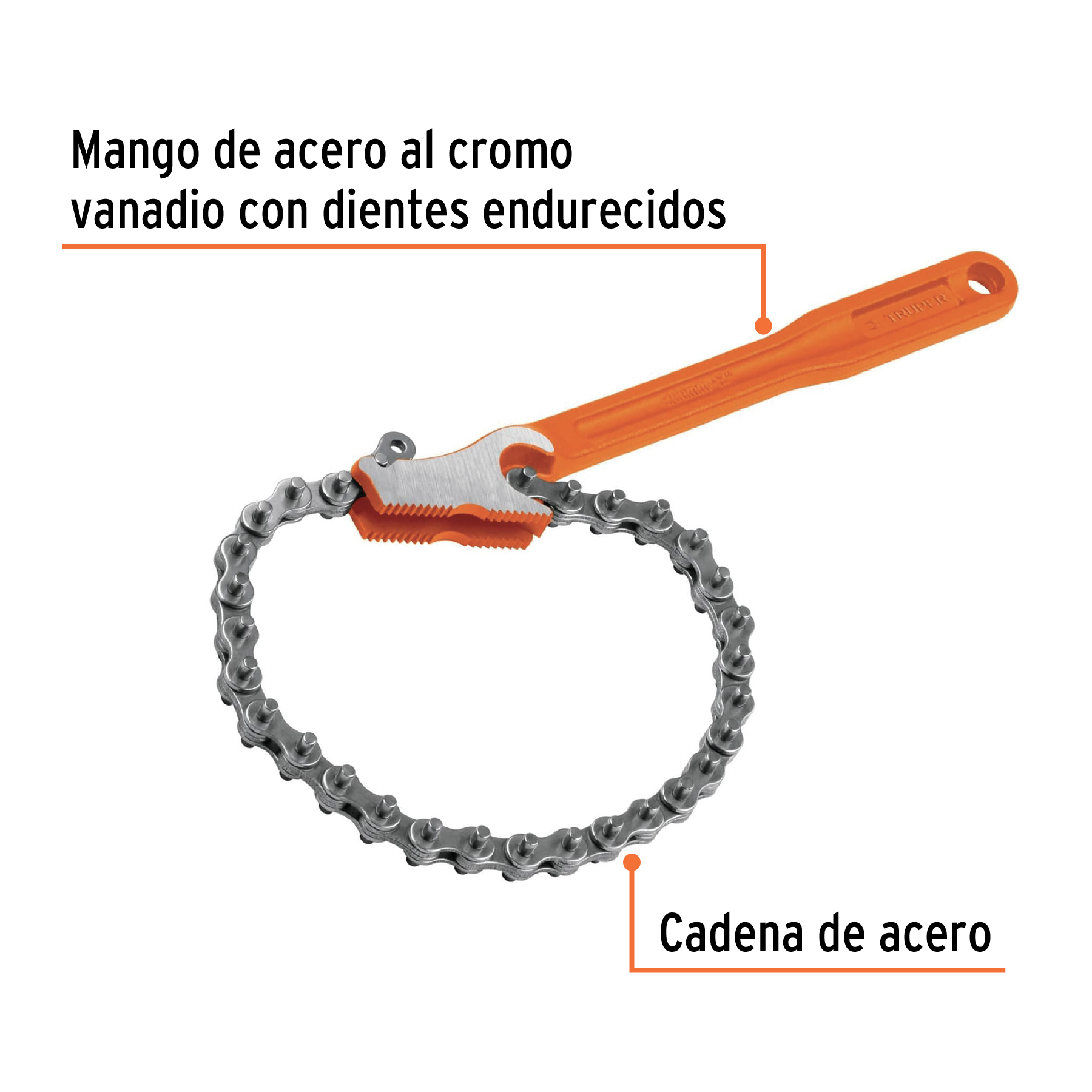 Llave universal con cadena con mango de 11', TRUPER - Imagen 4