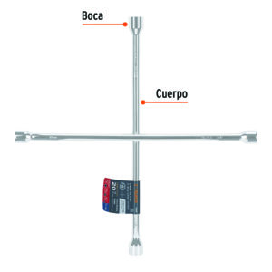Llave de cruz 20' pulida y cromada, TRUPER - Imagen 3