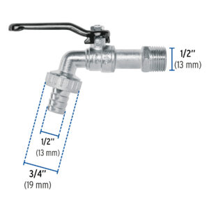 Llave de esfera, de zinc, 110 gr, entrada 1/2', FOSET BASIC - Imagen 3