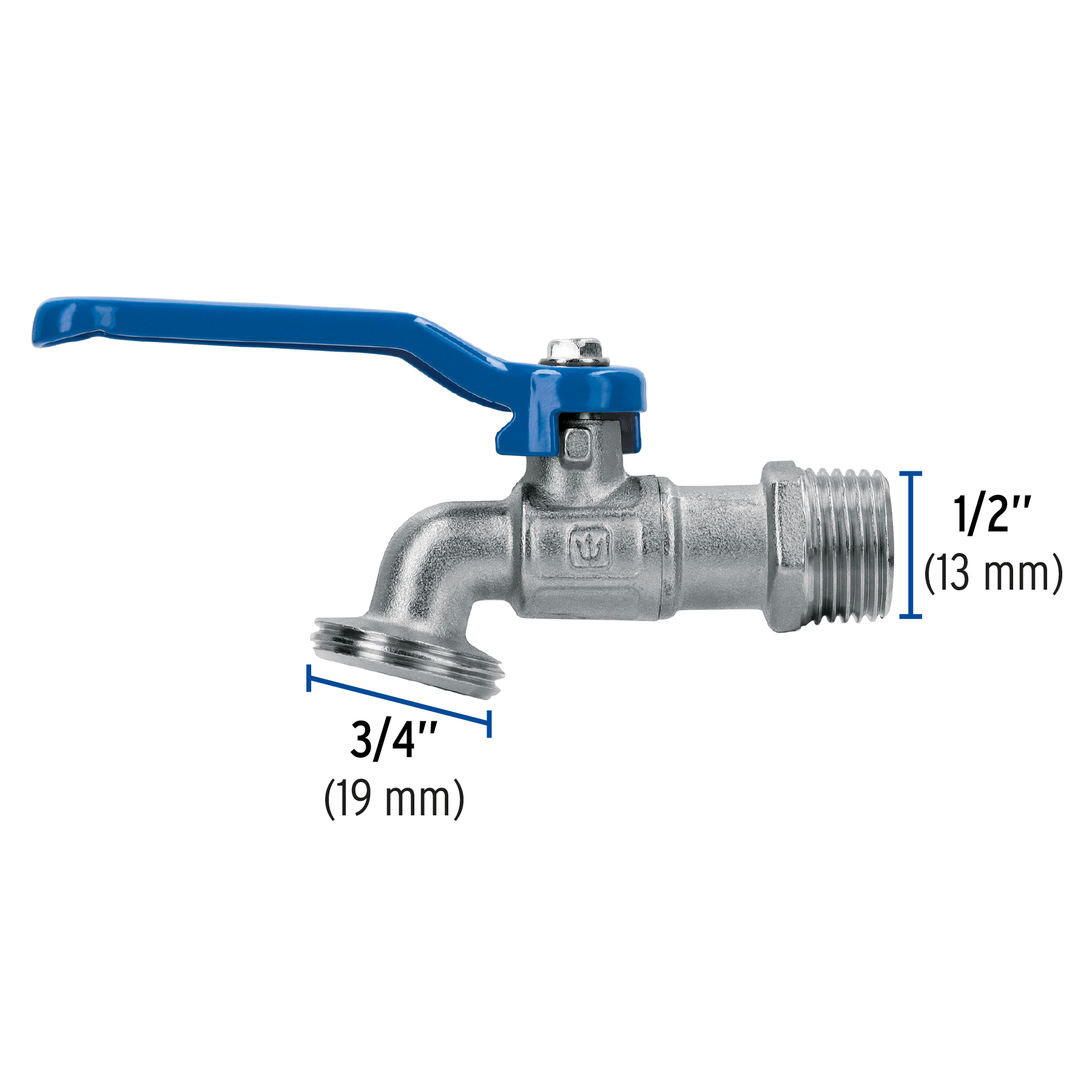 Llave de esfera de latón 1/2', 115 g, s/adaptador, FOSET - Imagen 4