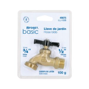 Alternative view of Llave p/manguera, de latón, 100g, 1/2', blíster, BASIC
