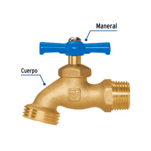Llave para manguera, latón, 120g, 1/2', blíster, FOSET - Imagen 3