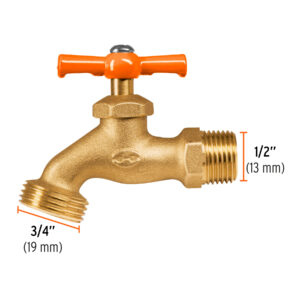 Llave p/manguera, de latón, 140g, 1/2', granel, TRUPER - Imagen 4