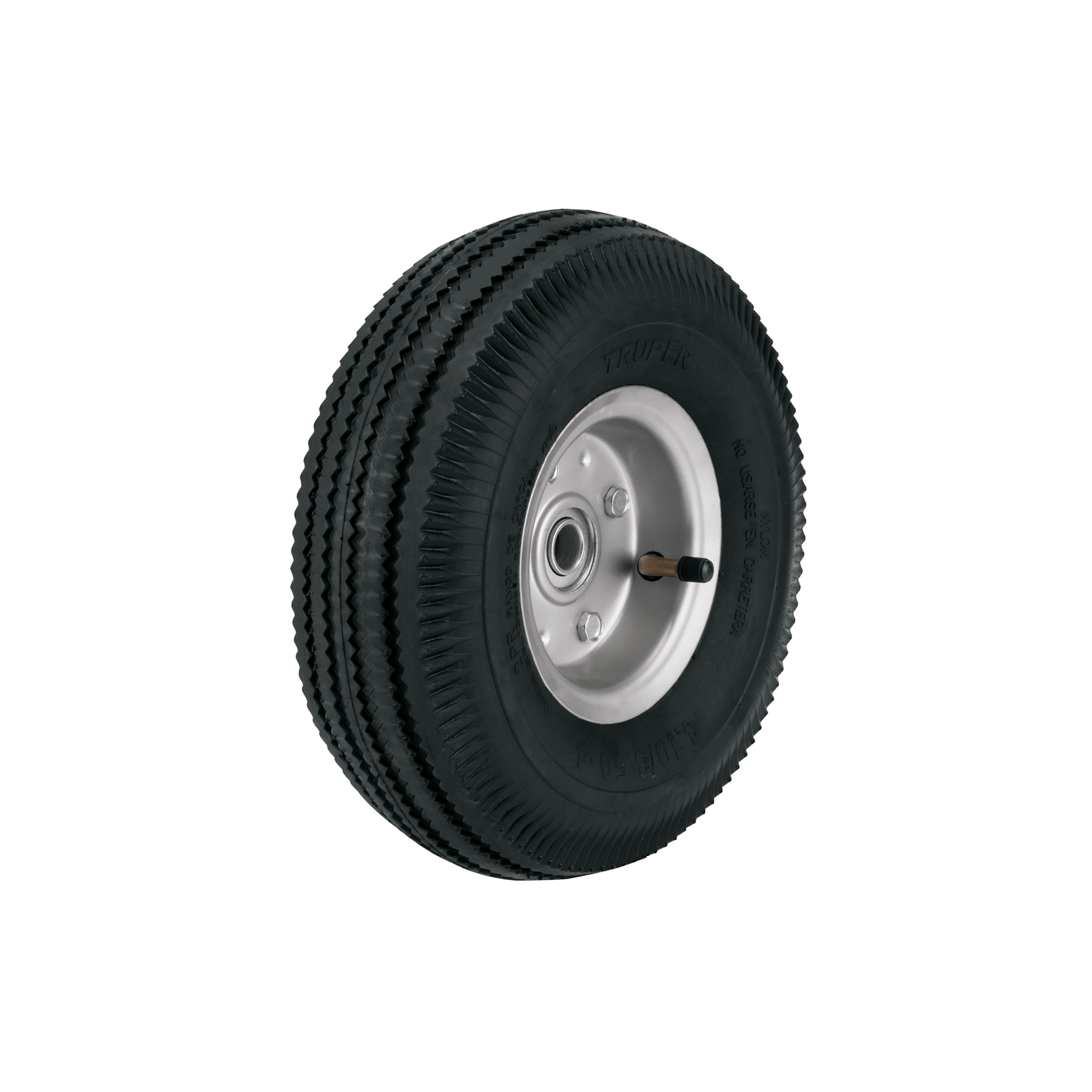 Rueda neumática 10' para eje lateral, TRUPER