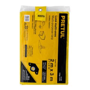 Lona de polietileno 2 x 3 m, amarilla, 110 g/m2, PRETUL - Imagen 4