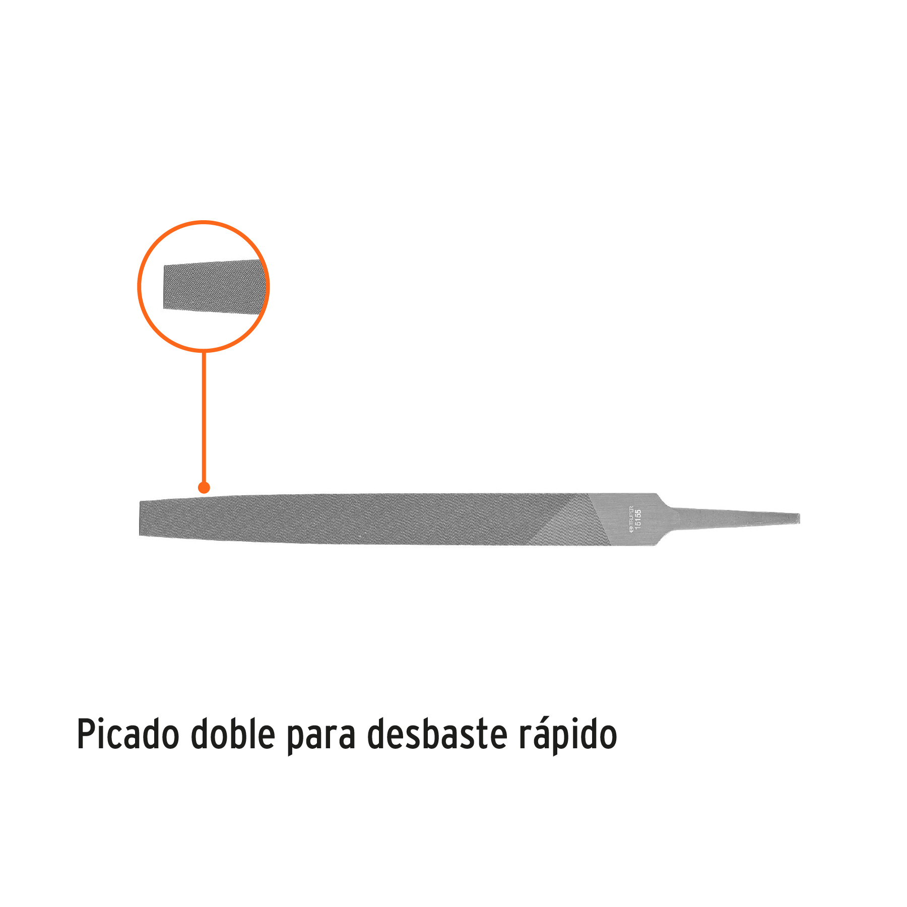 Lima plana muza 8', TRUPER - Imagen 3