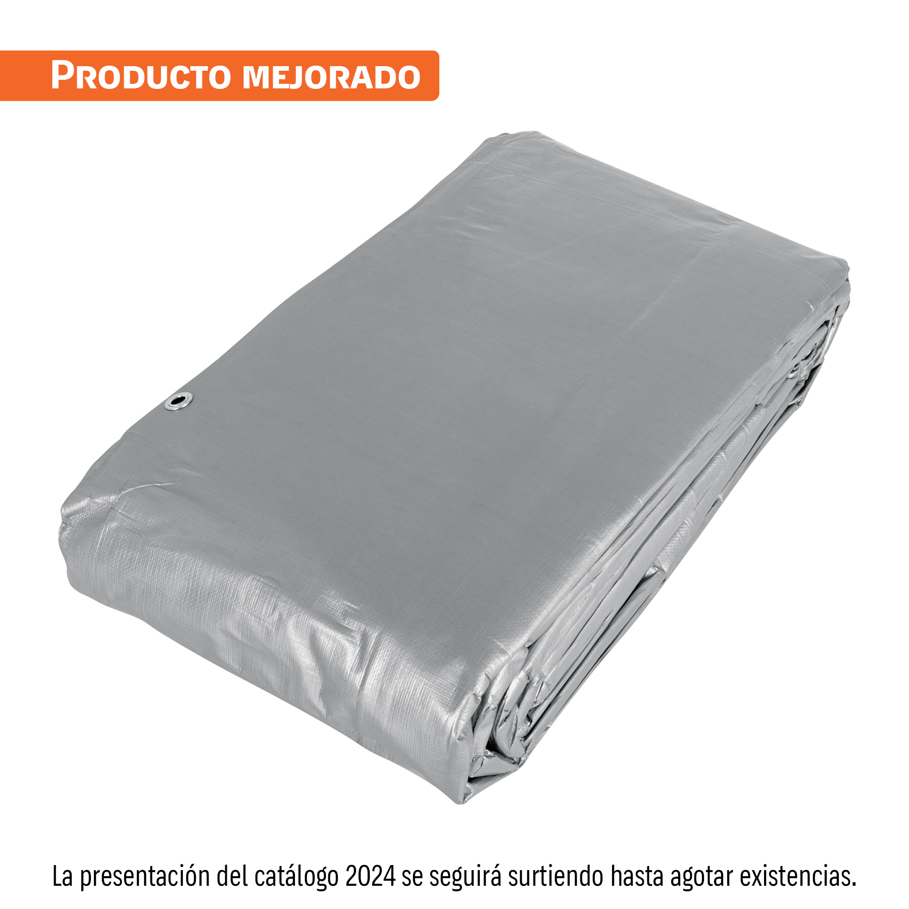 Lona de polietileno reforzada 6x12 m, gris, 180g/m2, TRUPER - Imagen 2