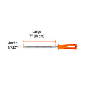 Lima triángulo pesado 7', 34 dpp, con mango, TRUPER - Imagen 4