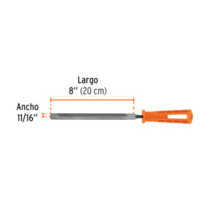 Lima triangular 8' para machete, 36 dpp, con mango, TRUPER - Imagen 4