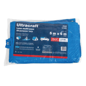 Lona de polietileno 5 x 6 m, azul, 90 g/m2, ULTRA - Imagen 5