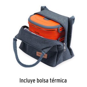 Lonchera térmica con 3 contenedores de acero inoxidable - Imagen 6