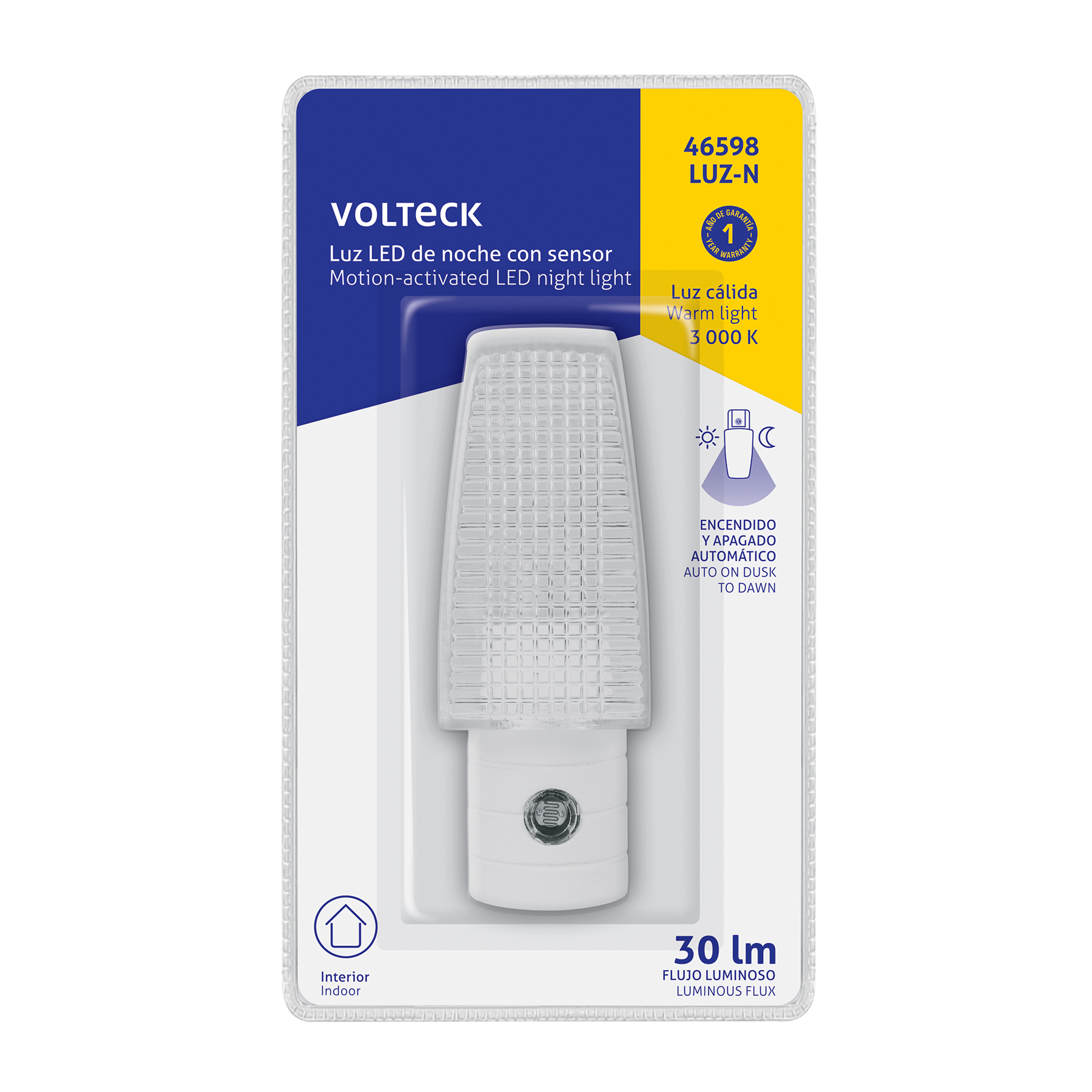Luz de noche con sensor de luz, VOLTECK - Imagen 4
