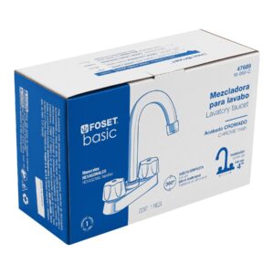 Mezcladora 4' para lavabo, cuello bar, cartucho compresión - Imagen 6