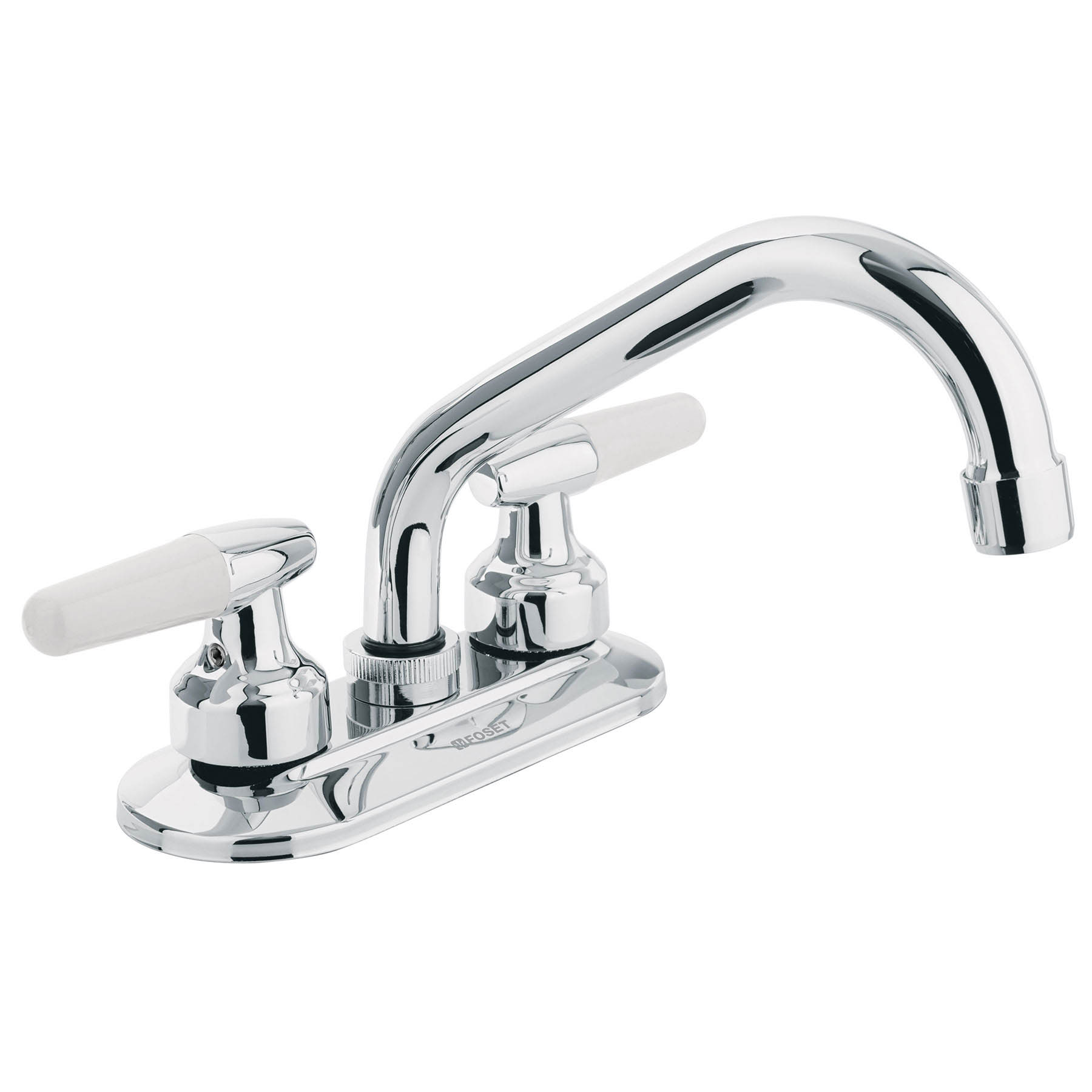 Mezcladora 4' para lavabo, cuello tubular, manerales cono - Imagen 2