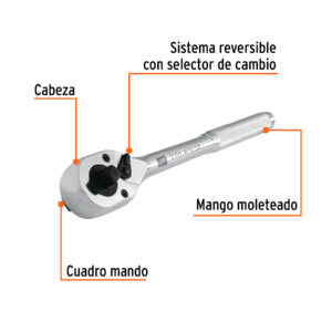 Matraca doble cuadros 3/8'y 1/2', TRUPER - Imagen 3