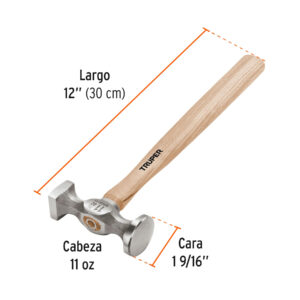 Martillo desabollador 11 oz estándar, mango 12', TRUPER - Imagen 4