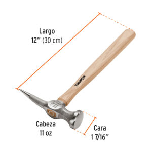 Martillo desabollador 11 oz punta larga, mango 12', TRUPER - Imagen 4