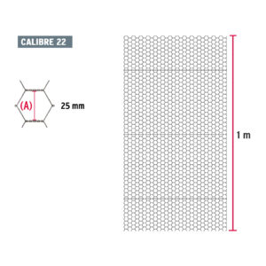Rollo malla hexagonal cal.22, 1x 45m, abertura 25mm, 13kg - Imagen 4