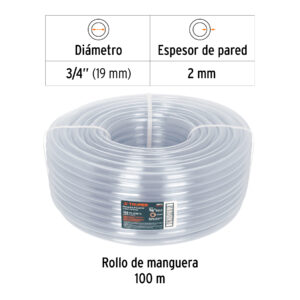 Metro de manguera 3/4' industrial en rollo de 100 m, TRUPER - Imagen 3
