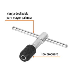 Maneral en T para machuelo 1/2', TRUPER - Imagen 3