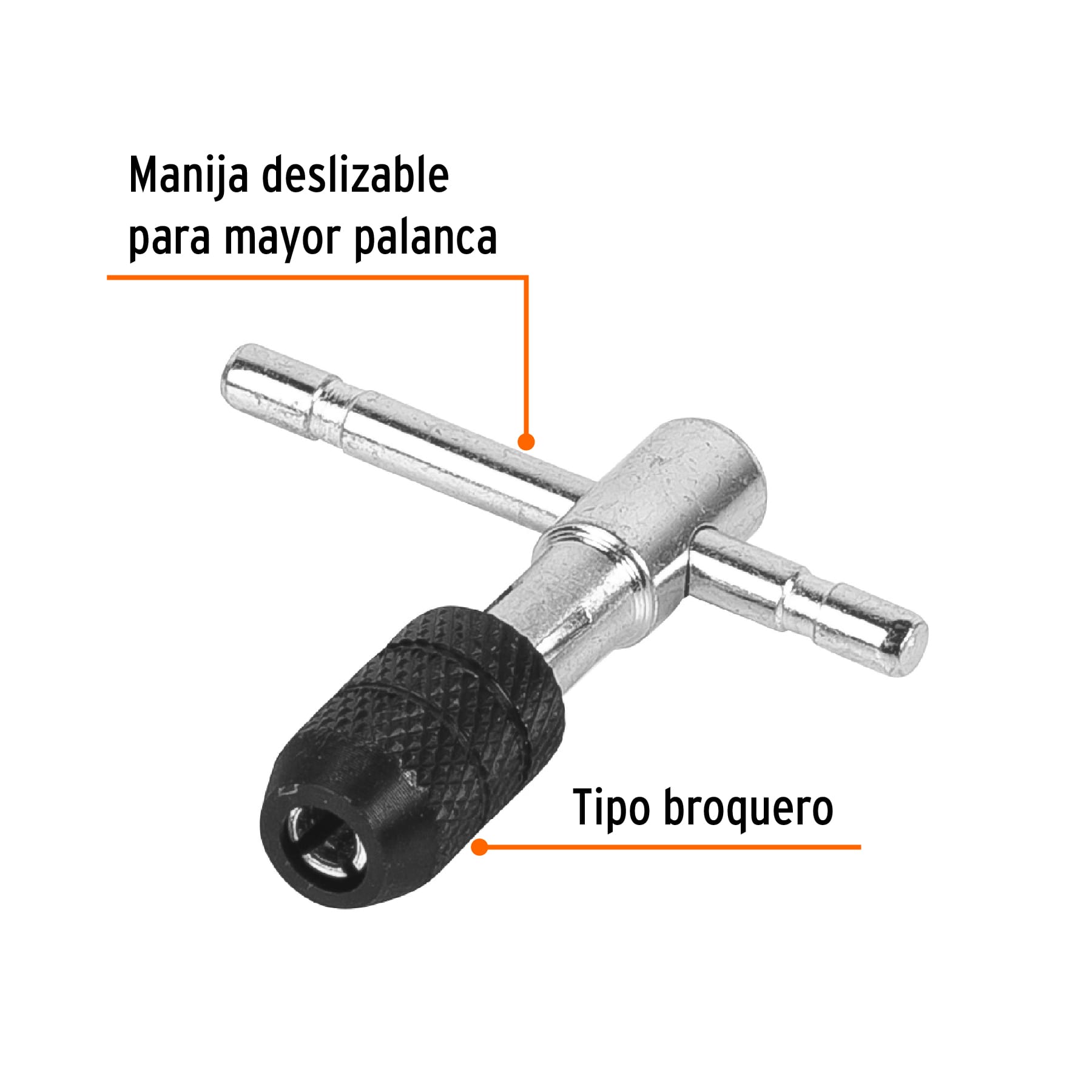 Maneral en T para machuelo 3/16', TRUPER - Imagen 3