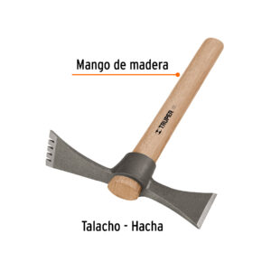 Martelina talacho-hacha, 20 oz, mango madera, TRUPER - Imagen 3