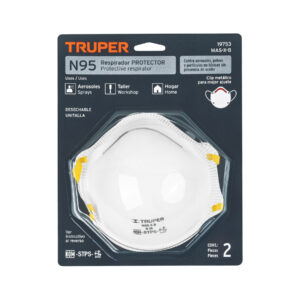 Blíster con 2 respiradores N95 para polvos y partículas - Imagen 3