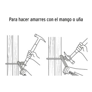 Martillo tubular para cimbra 16 oz uña recta, mango acero - Imagen 5