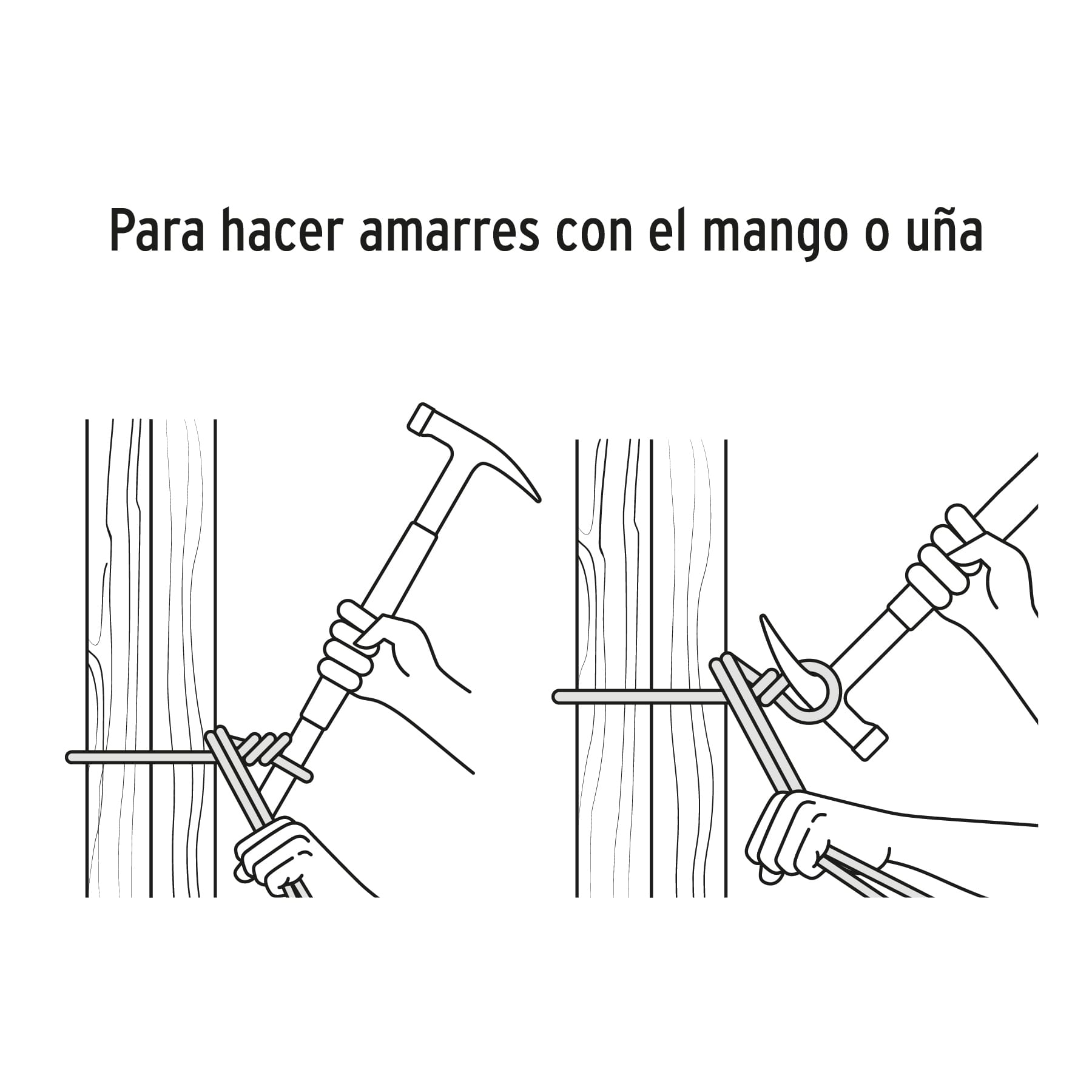 Martillo tubular para cimbra 16 oz uña recta, mango acero - Imagen 5