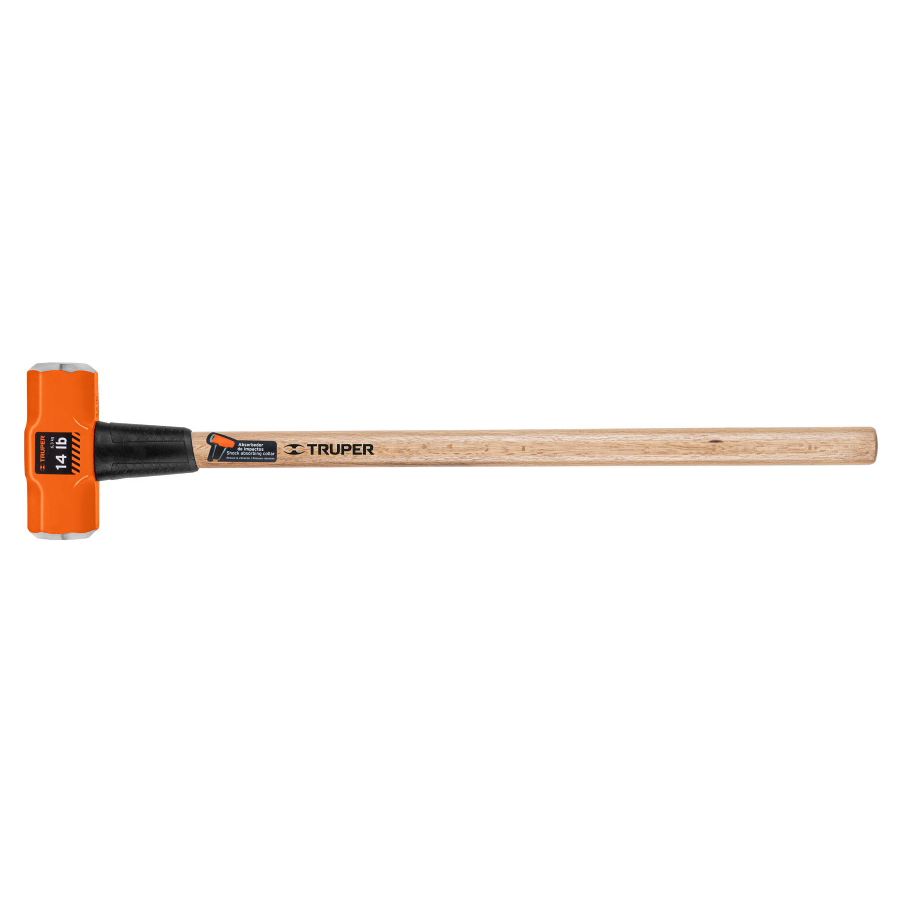 Marro octagonal 14 lb, mango de madera 36', TRUPER