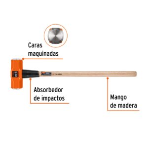 Marro octagonal 20 lb, mango de madera 36', TRUPER - Imagen 3