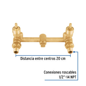 Mezcladora empotrar, 1/4 vuelta, sin manerales, FOSET - Imagen 4