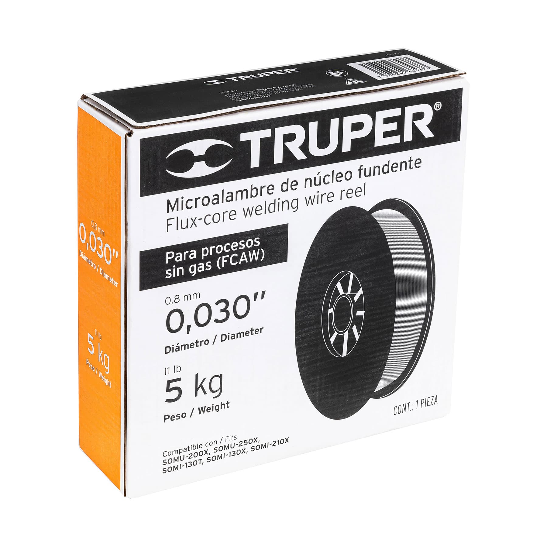 Caja 5 kg de microalambre de núcleo fundente, .030', TRUPER - Imagen 4