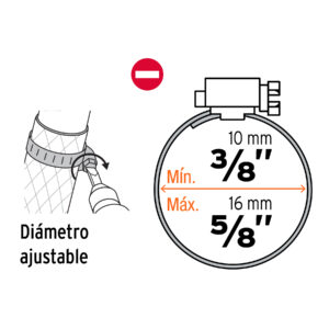 Bolsa con 4 mini abrazaderas sin fin # 4, 3/8 - 5/8', TRUPER - Imagen 3