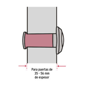 Mirilla de seguridad acabado latón antiguo, HERMEX - Imagen 6