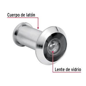 Mirilla de seguridad acabado cromo mate, HERMEX - Imagen 3