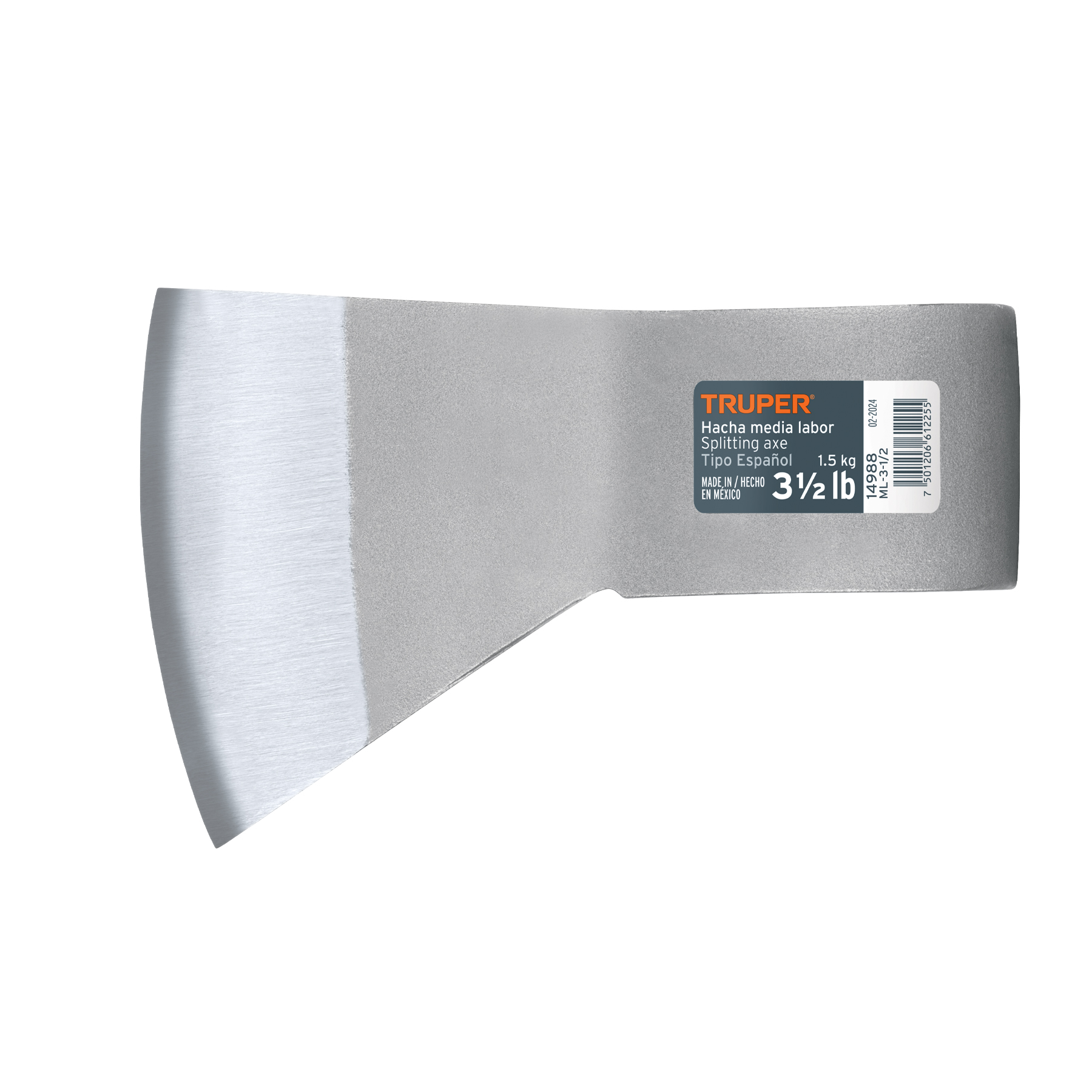 Hacha media labor 3-1/2 lb, sin mango, TRUPER - Imagen 2