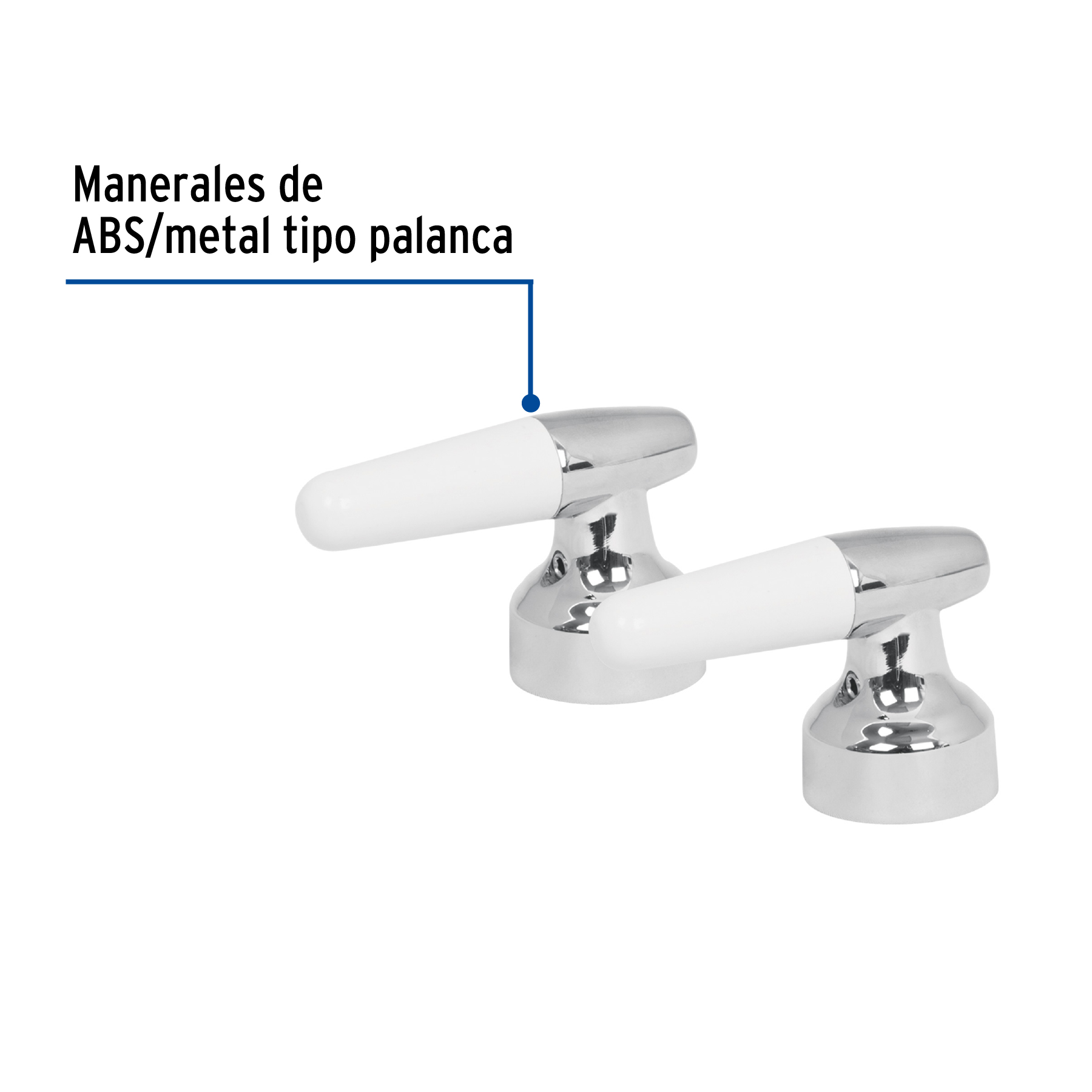 Juego de manerales cono p/lavabo-fregadero, cromo, BASIC - Imagen 3