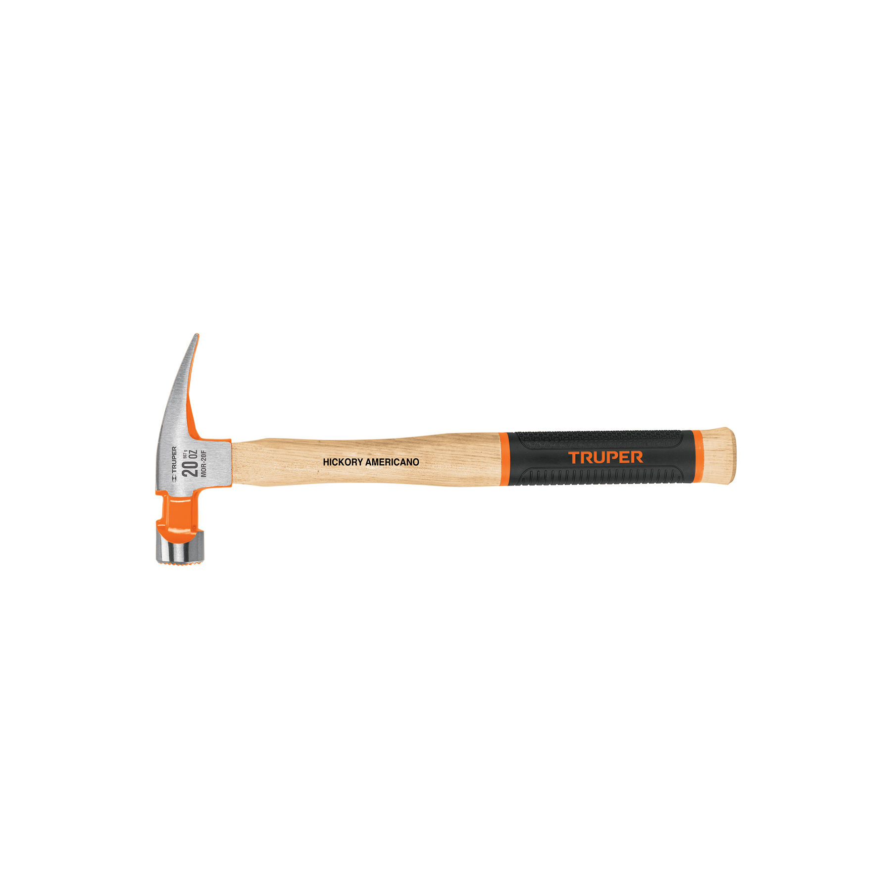 Martillo pulido 20 oz uña recta, boca fresada, TRUPER Grip - Imagen 2